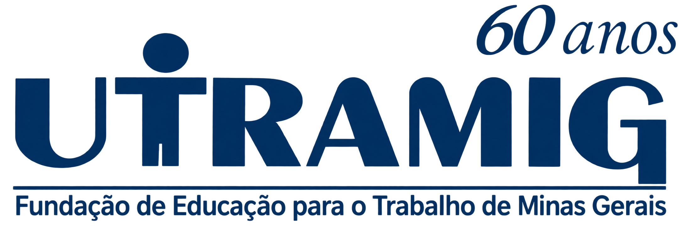 logo utramig 60 anos em azul